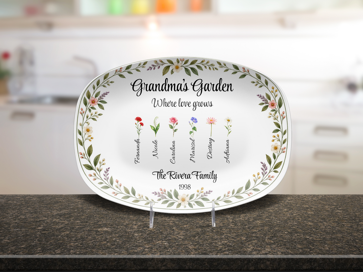 Personalized Grandma’s Garden Platter