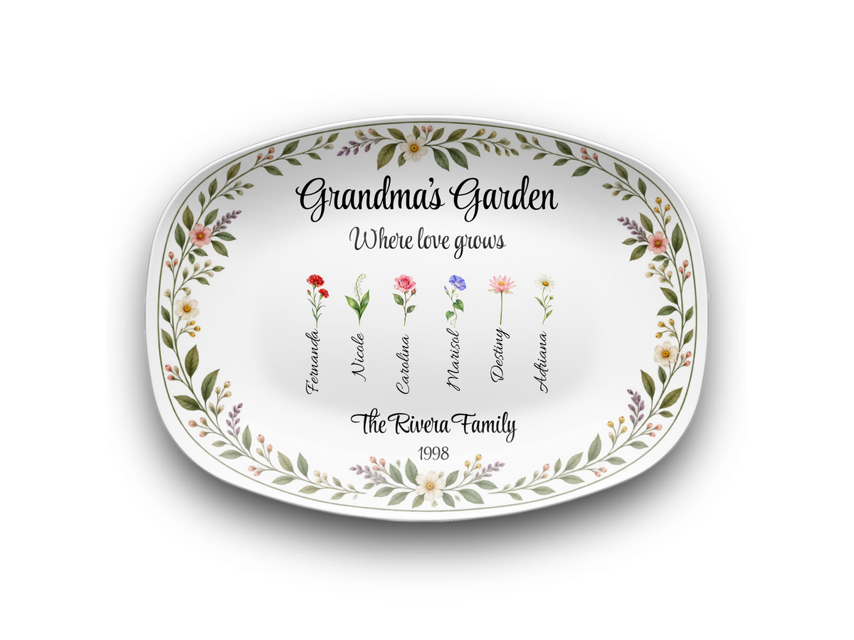 Personalized Grandma’s Garden Platter