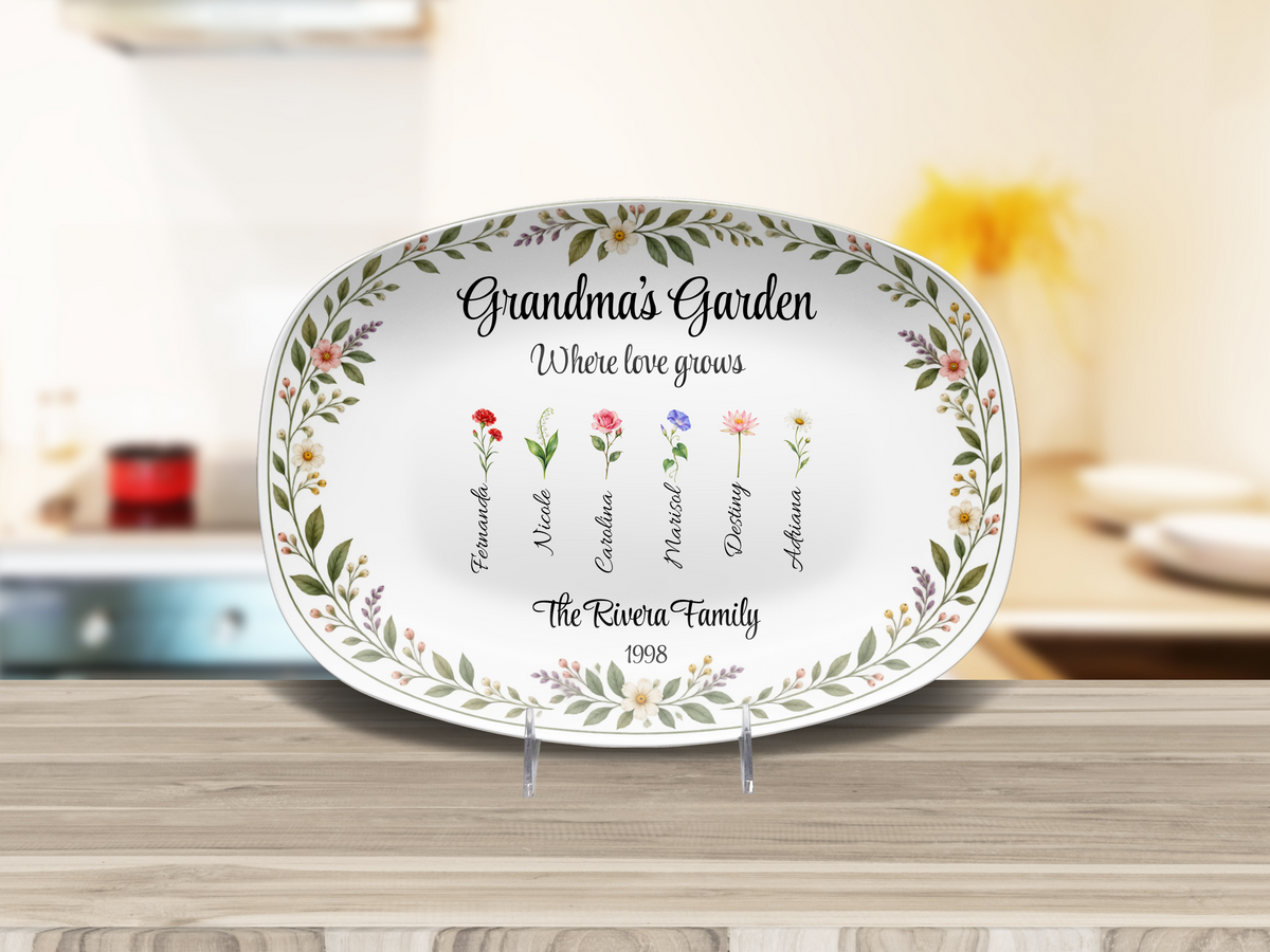 Personalized Grandma’s Garden Platter