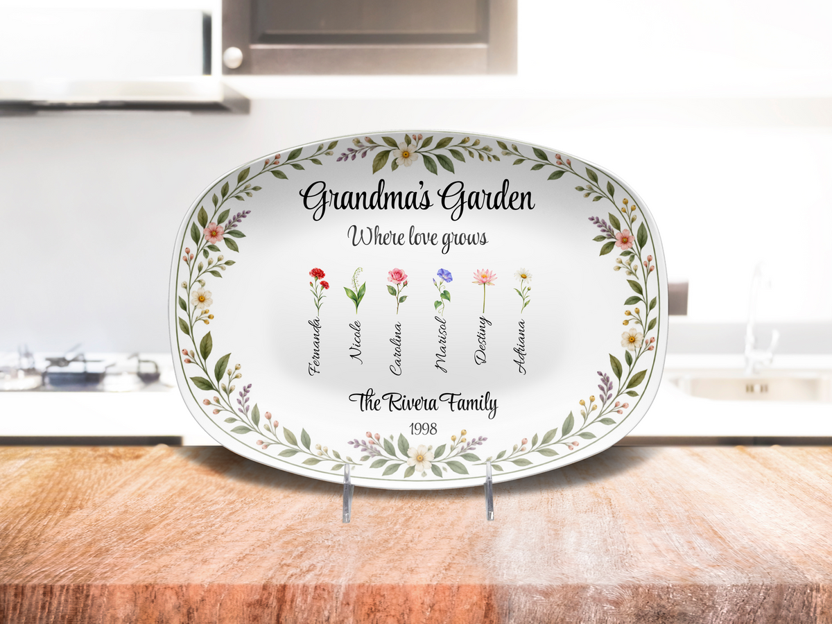 Personalized Grandma’s Garden Platter