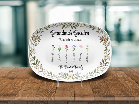 Personalized Grandma’s Garden Platter