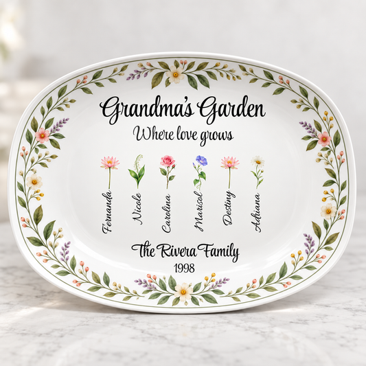 Personalized Grandma’s Garden Platter